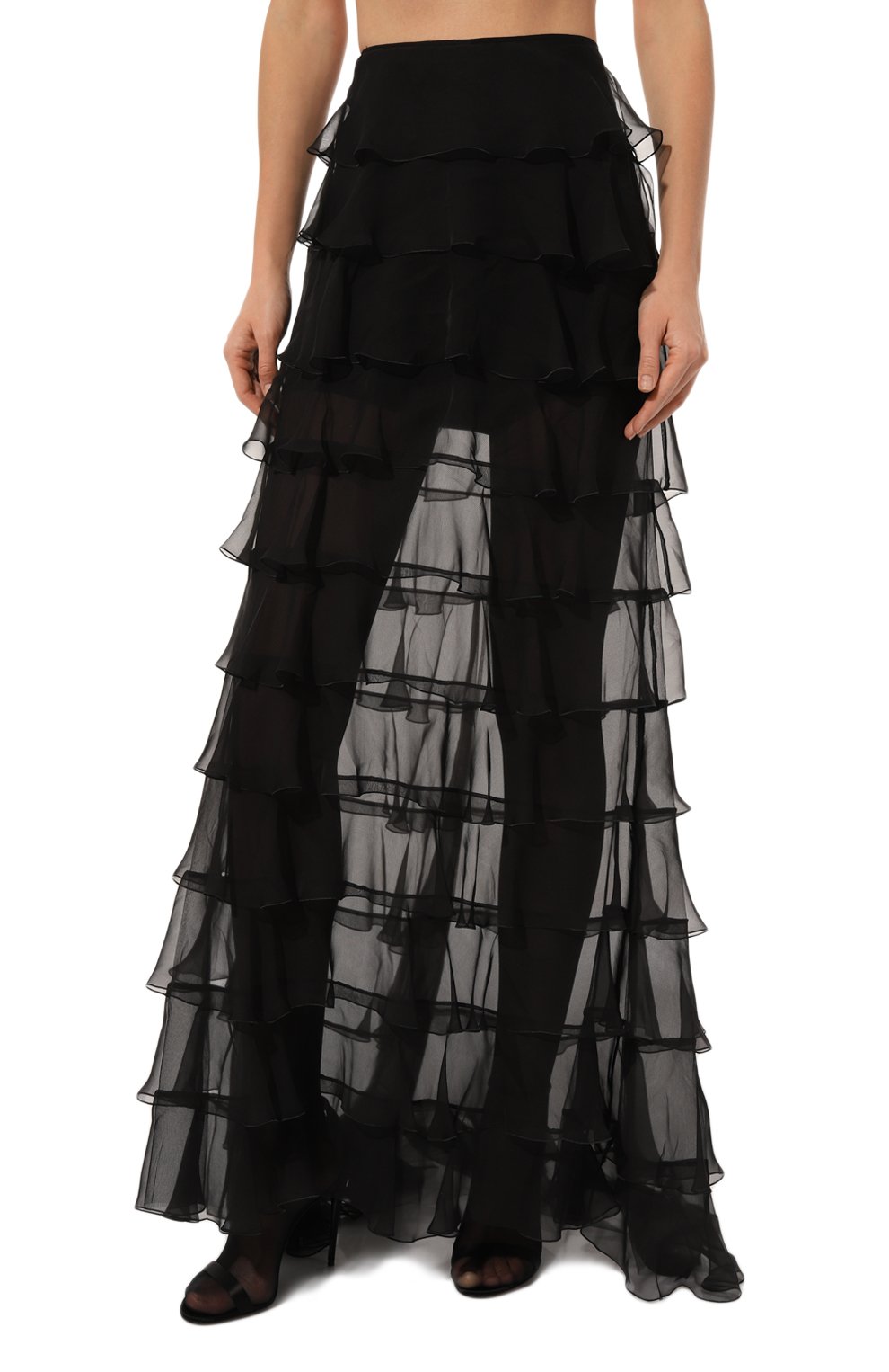 Шелковая юбка VALENTINO, арт. 5B0RAC552UP, фото 3