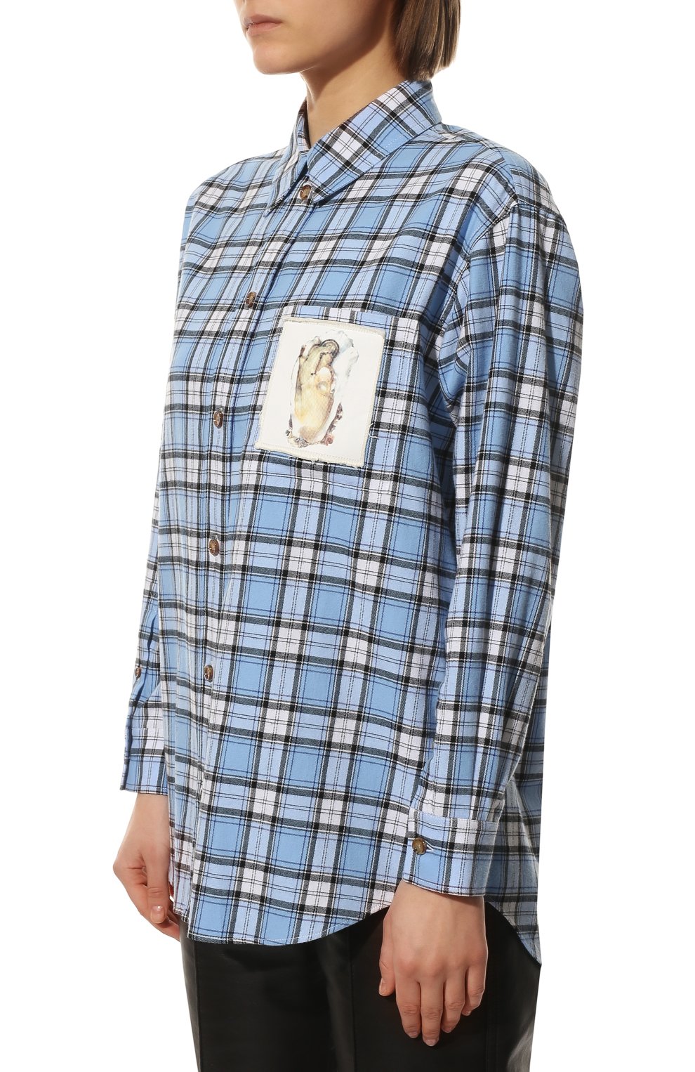 Хлопковая рубашка BURBERRY, арт. 8048898, фото 3