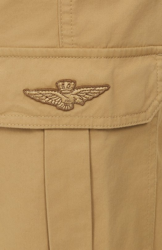 Хлопковые брюки-карго Aeronautica Militare 251PA1640DCT3504 Бежевый  251PA1640DCT3504 Фото 6