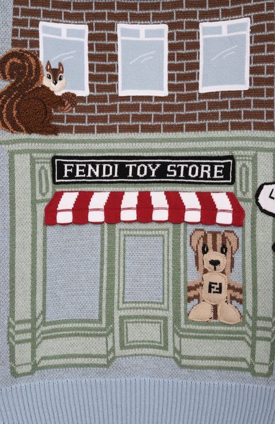 Пуловер из хлопка и кашемира FENDI, арт. JUG222/AIXP, фото 3