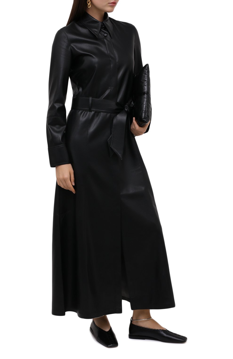 Кожаные балетки JIL SANDER черного цвета по цене 66050 руб., арт. JS30217A-12010, фото 2 Кожаные балетки JIL SANDER, арт. JS30217A-12010, фото 2