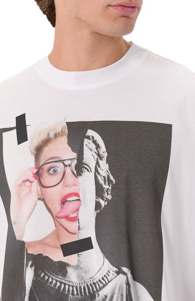 Хлопковая футболка DIEGO VENTURINO белого цвета по цене 21250 руб., арт. DVTS0AFB, фото 5 Хлопковая футболка DIEGO VENTURINO, арт. DVTS0AFB, фото 5