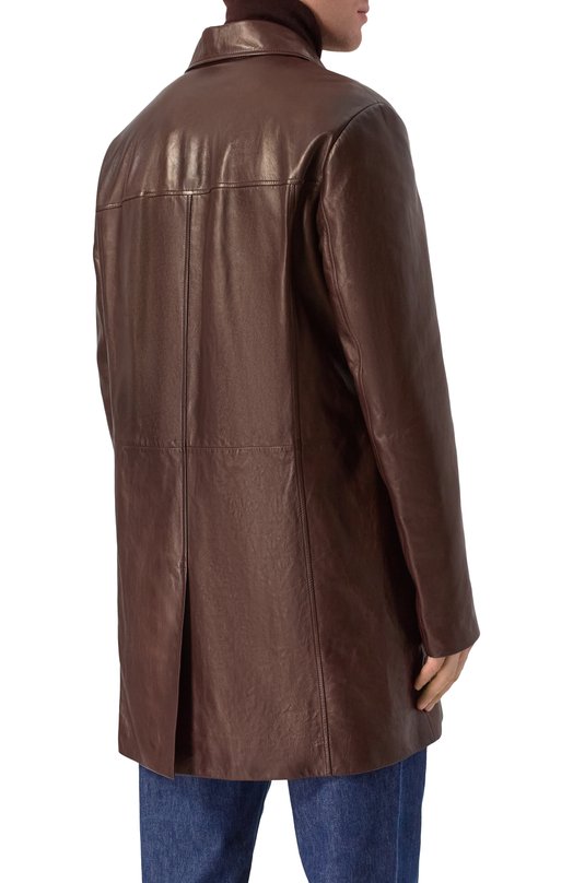 Кожаный плащ MVST ZEKB-ES4365/Z2764-1 Коричневый  ZEKB-ES4365/Z2764-1 Фото 4