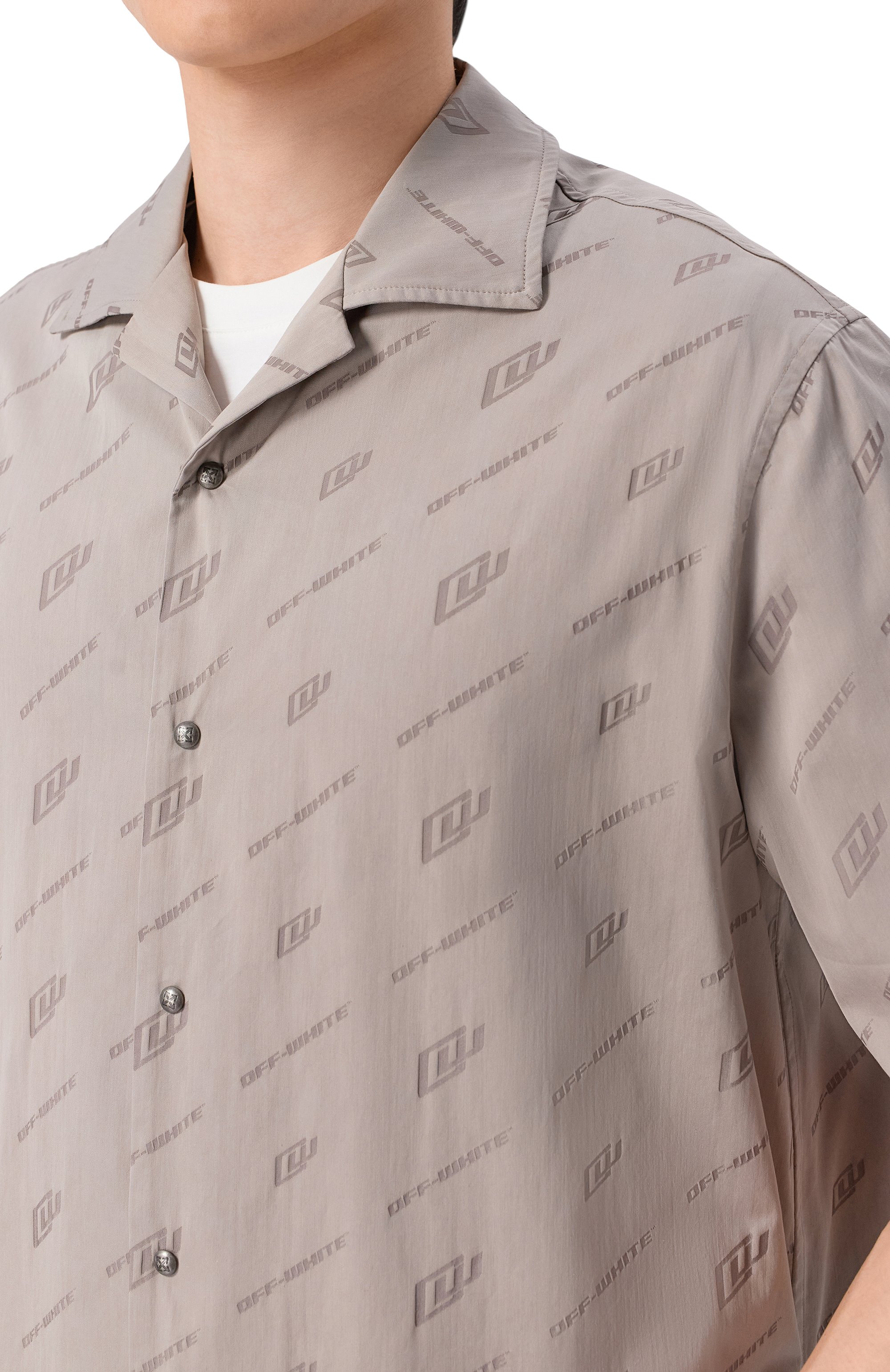 Хлопковая рубашка OFF-WHITE, арт. 0MGG01FS26FAB008, фото 5