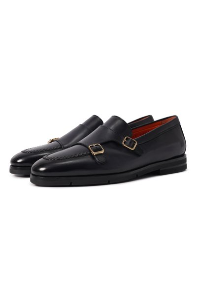 Мужские кожаные монки carlos SANTONI, арт. MCNG18003SI5BLAS
