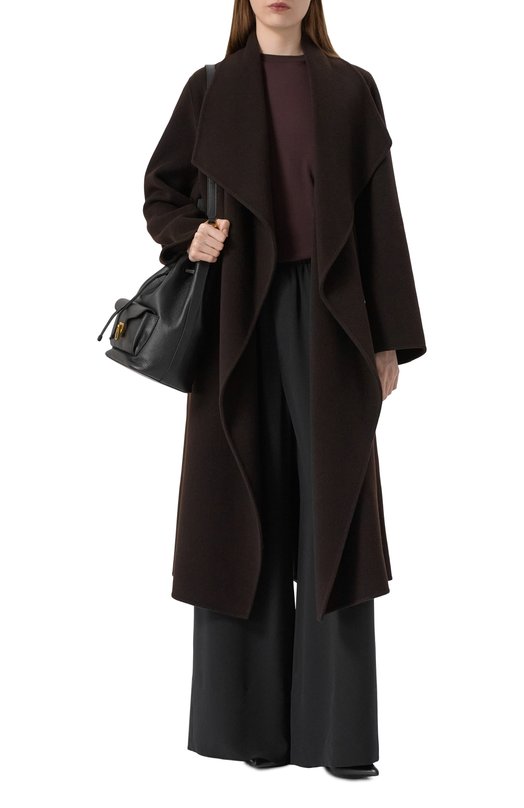 Шерстяное пальто Ivy Oak I0111048/CARRIE R0SE_ Коричневый  I0111048/CARRIE R0SE_ Фото 2