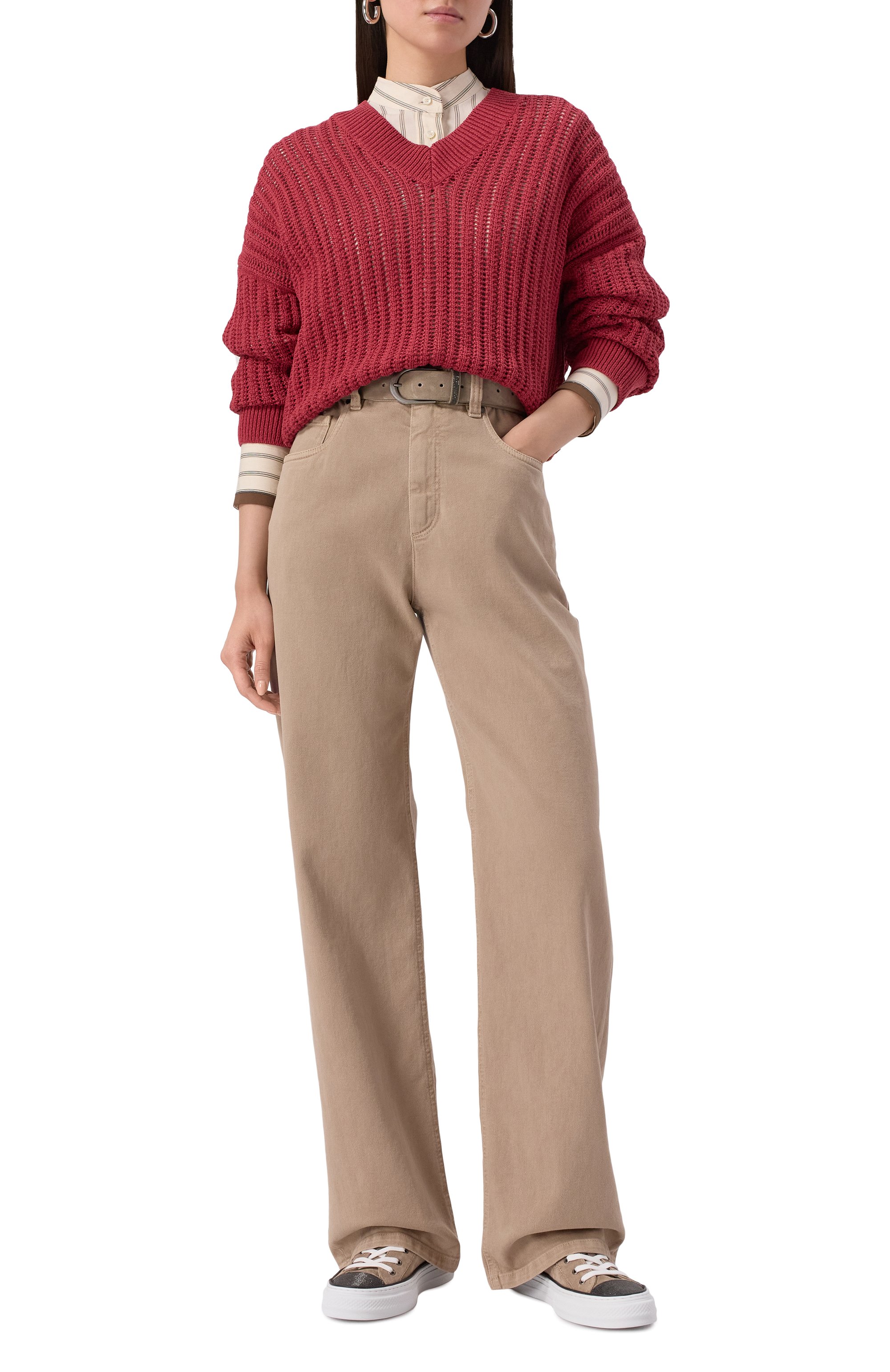 Хлопковый свитер BRUNELLO CUCINELLI, арт. MSB581812, фото 2