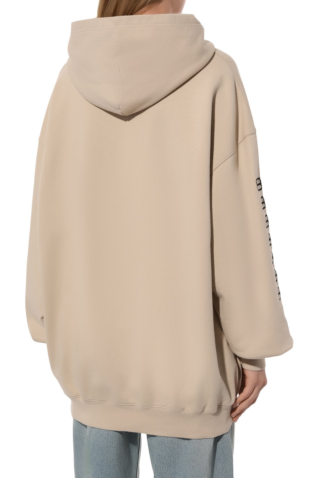 Хлопковое худи BALENCIAGA бежевого цвета по цене 169500 руб., арт. 578135/TMVG6, фото 4 Хлопковое худи BALENCIAGA, арт. 578135/TMVG6, фото 4