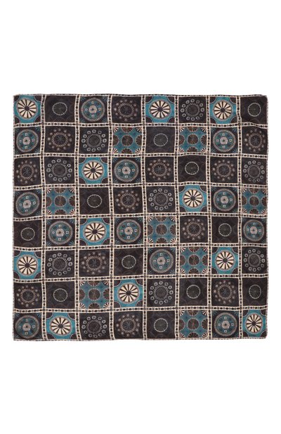 Шелковый платок византийский орнамент GOURJI, арт. T21VISBL7R/1, фото 4