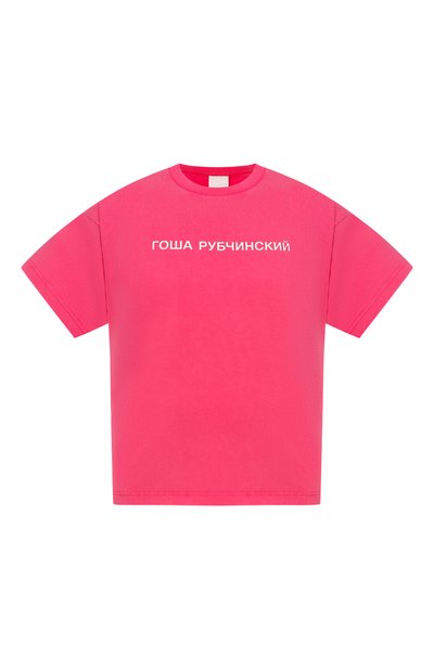 Хлопковая футболка ГОША РУБЧИНСК ИЙ, арт. TSH_0107_PINK
