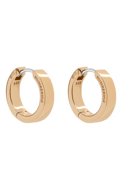 Серьги NUMBERING золотого цвета по цене 16600 руб., арт. 7113/G0LD, фото 3 Серьги NUMBERING, арт. 7113/G0LD, фото 3