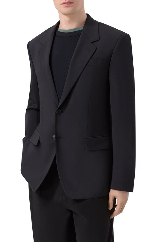 Шерстяной пиджак MSGM 3940MG08/257605 Чёрный  3940MG08/257605 Фото 3