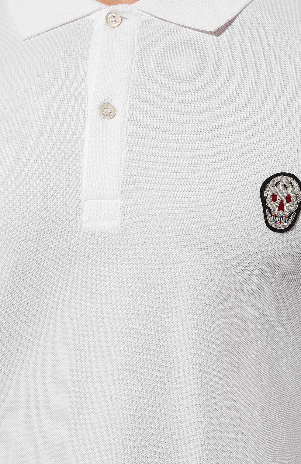 Хлопковое поло ALEXANDER MCQUEEN, арт. 622106/QRX339000, фото 5