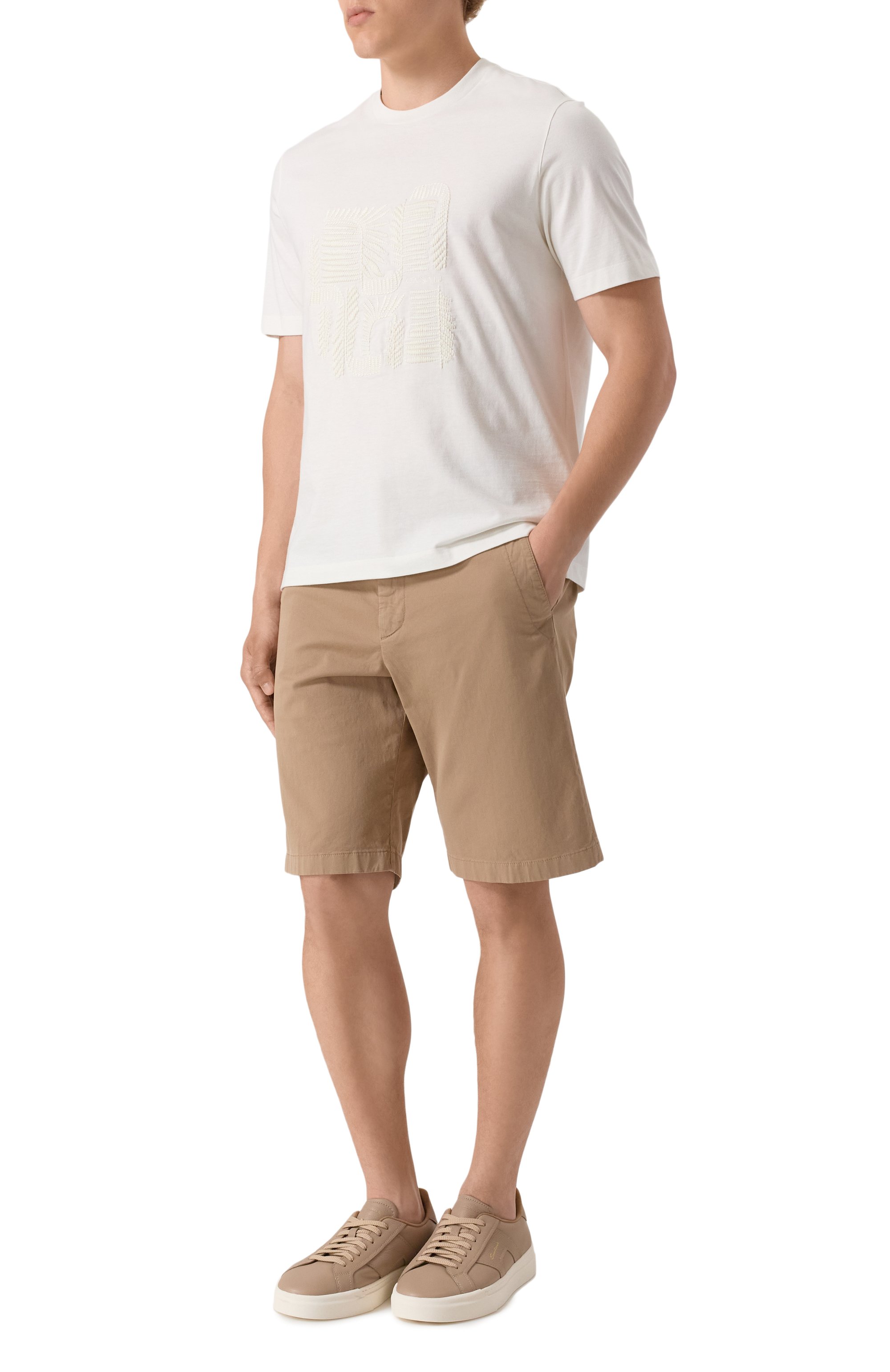 Хлопковая футболка CANALI белого цвета по цене 55350 руб., арт. T0911/MJ02260, фото 2 Хлопковая футболка CANALI, арт. T0911/MJ02260, фото 2