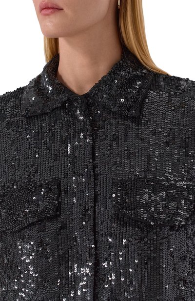 Рубашка из вискозы с отделкой пайетками P.A.R.O.S.H., арт. GADGET-D380638, фото 5