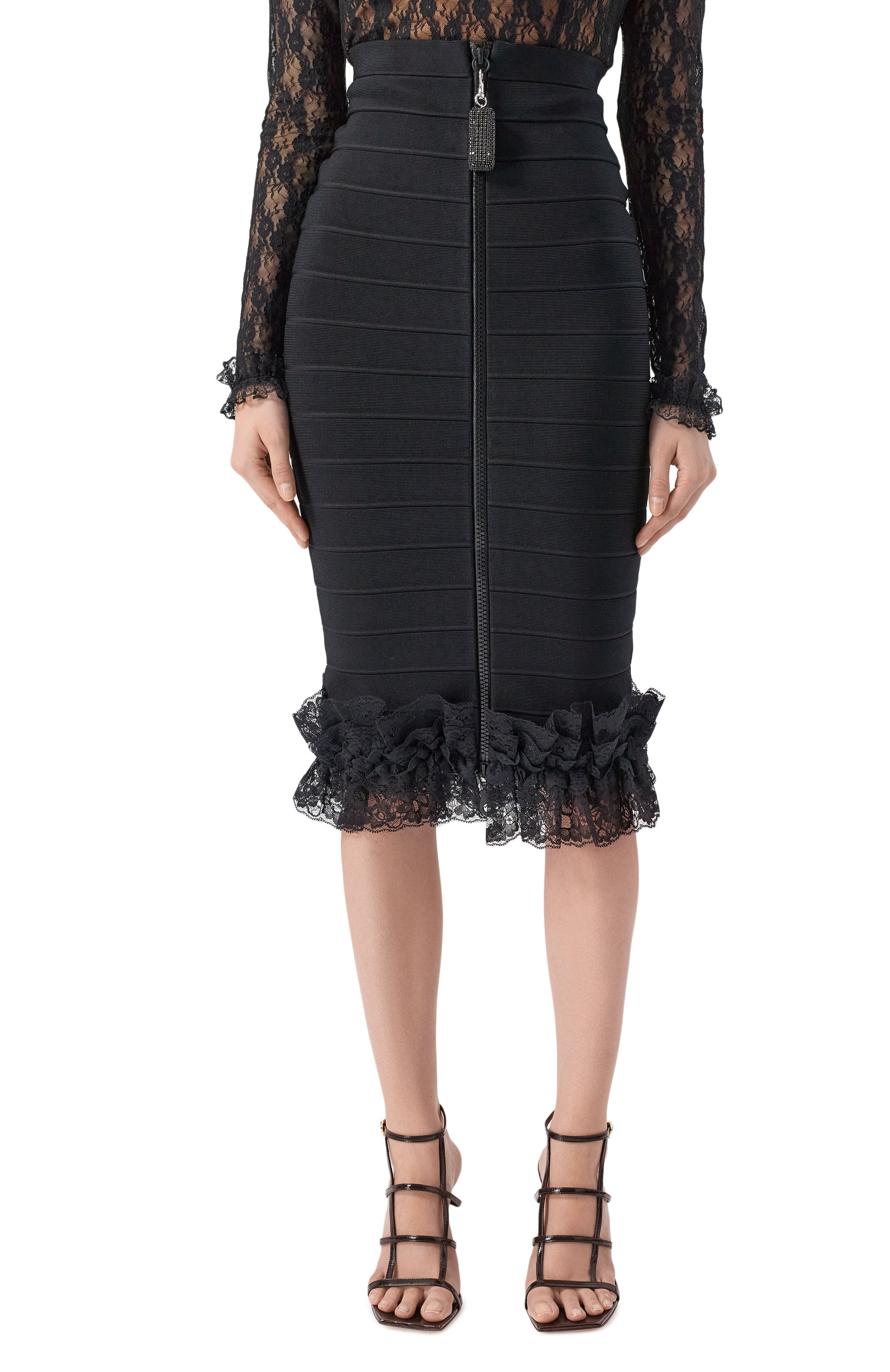 Юбка из вискозы SELF-PORTRAIT, арт. SS25CK003MSKB, фото 3