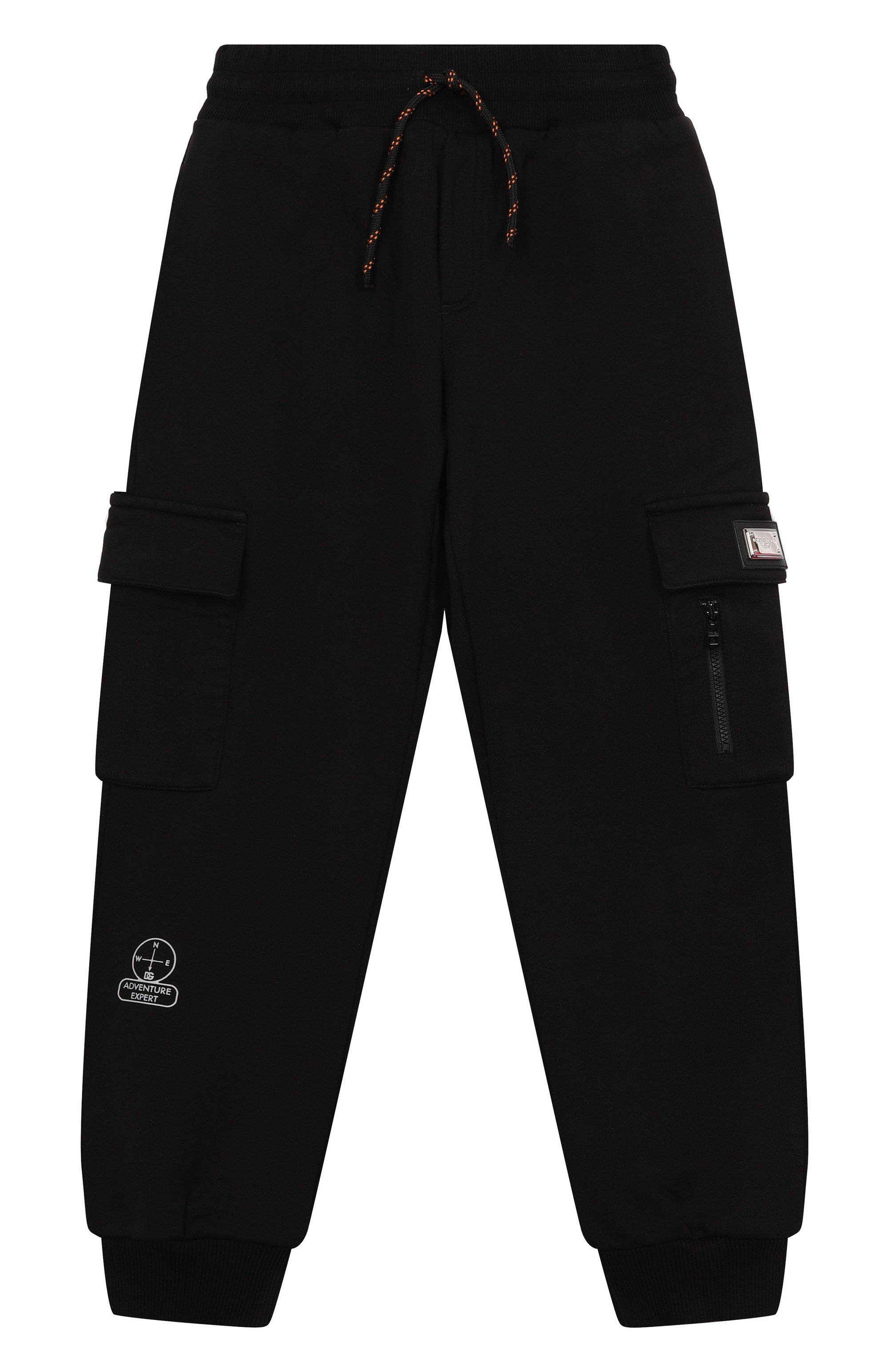 Хлопковые джоггеры DOLCE & GABBANA черного цвета по цене 44150 руб., арт. L4JPKY/G7PJ9/2-6, фото 1 Хлопковые джоггеры DOLCE & GABBANA, арт. L4JPKY/G7PJ9/2-6, фото 1