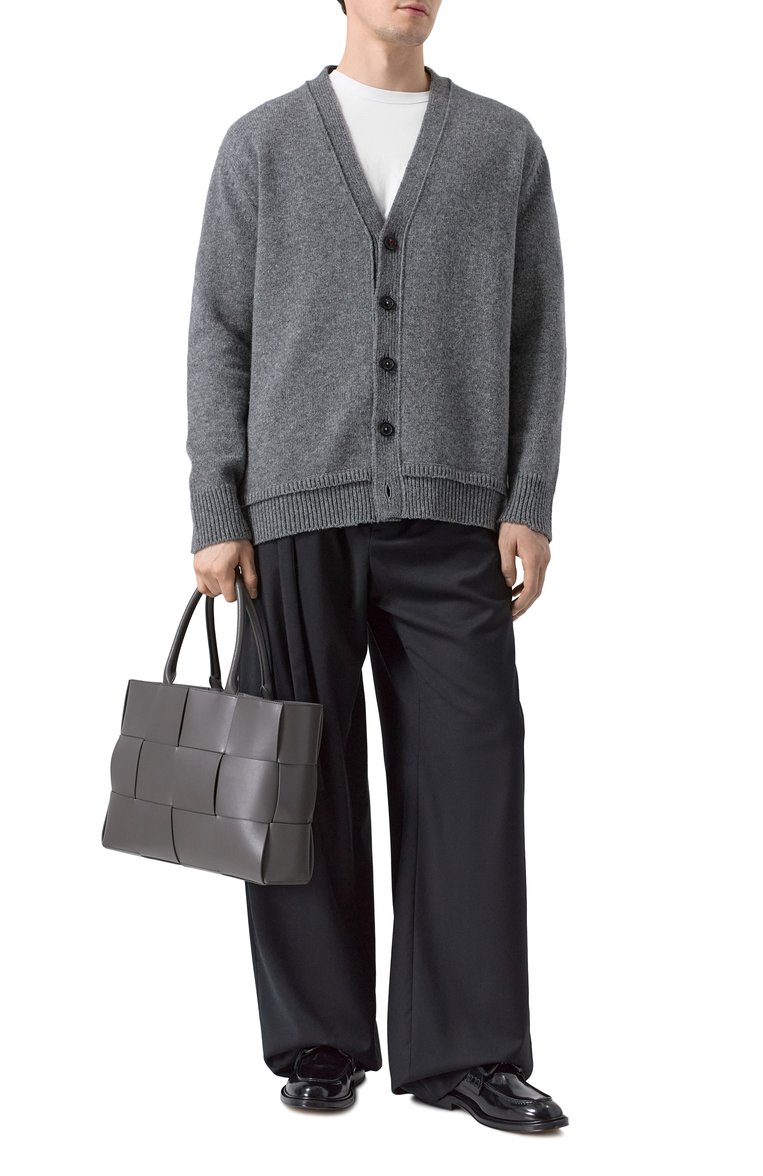 Мужские кожаные лоферы astaire BOTTEGA VENETA черного цвета, арт. 816611/V2CM0 | Фото 2 (Нос: Не проставлено; Материал сплава: Проставлено; Материал внутренний: Натуральная кожа; Материал внешний: Натуральная кожа; Стили: Кэжуэл)