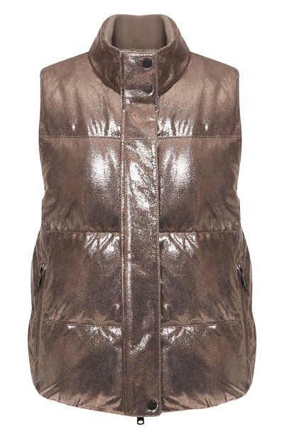 Кожаный жилет BRUNELLO CUCINELLI, арт. MPMAY8923, фото 1