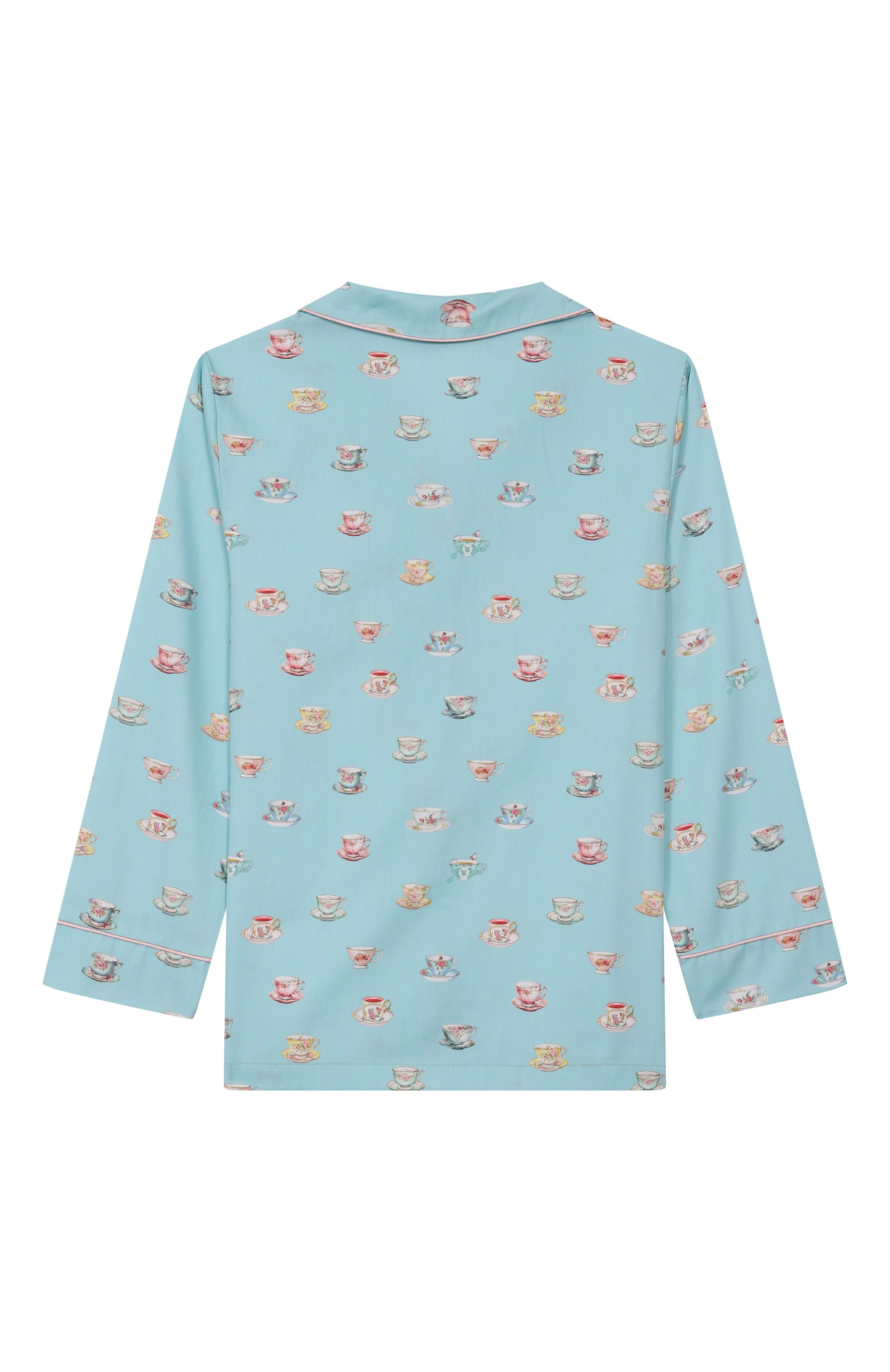 Хлопковая пижама STORY LORIS голубого цвета по цене 17400 руб., арт. 35101/8-16, фото 3 Хлопковая пижама STORY LORIS, арт. 35101/8-16, фото 3