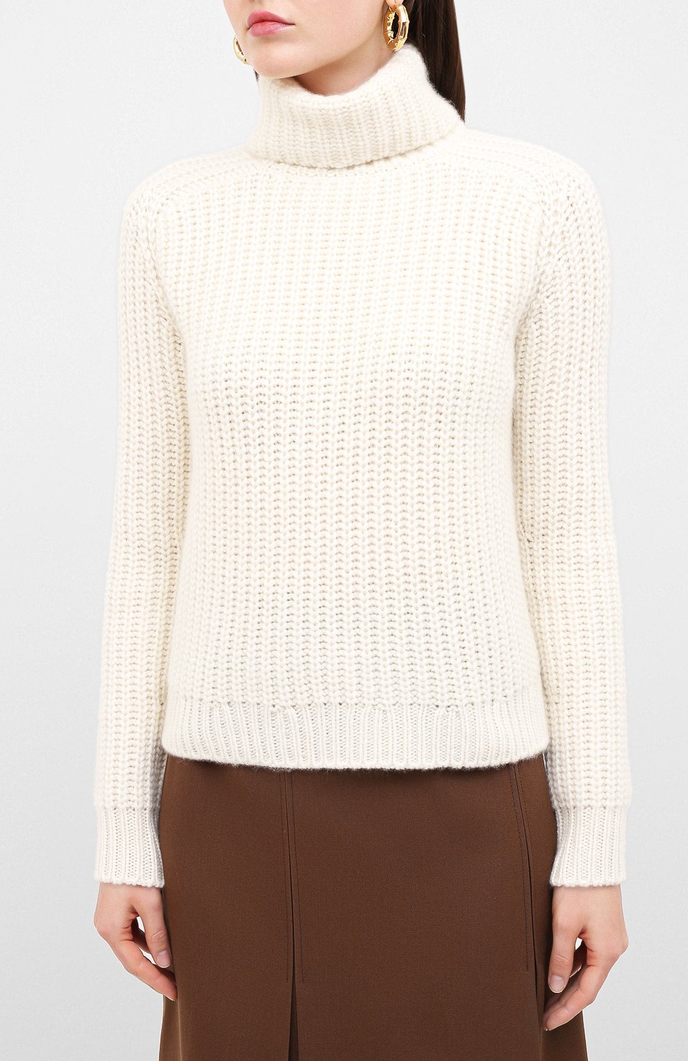 Кашемировый свитер LORO PIANA кремового цвета по цене 152000 руб., арт. FAL2177, фото 3 Кашемировый свитер LORO PIANA, арт. FAL2177, фото 3