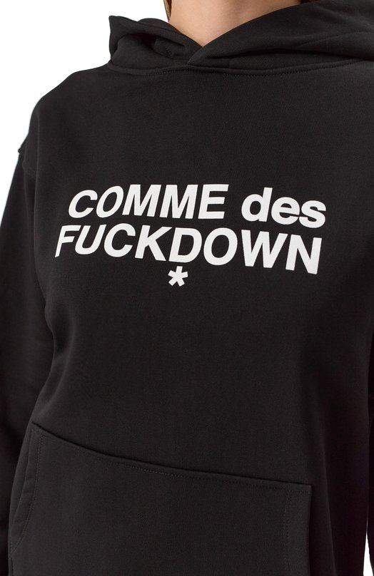 Хлопковое худи Comme des Fuckdown CFABW01205 Чёрный  CFABW01205 Фото 5