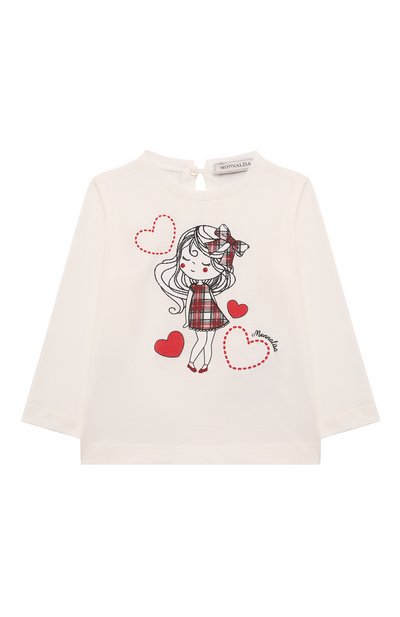 Хлопковый лонгслив MONNALISA, арт. 31D624.