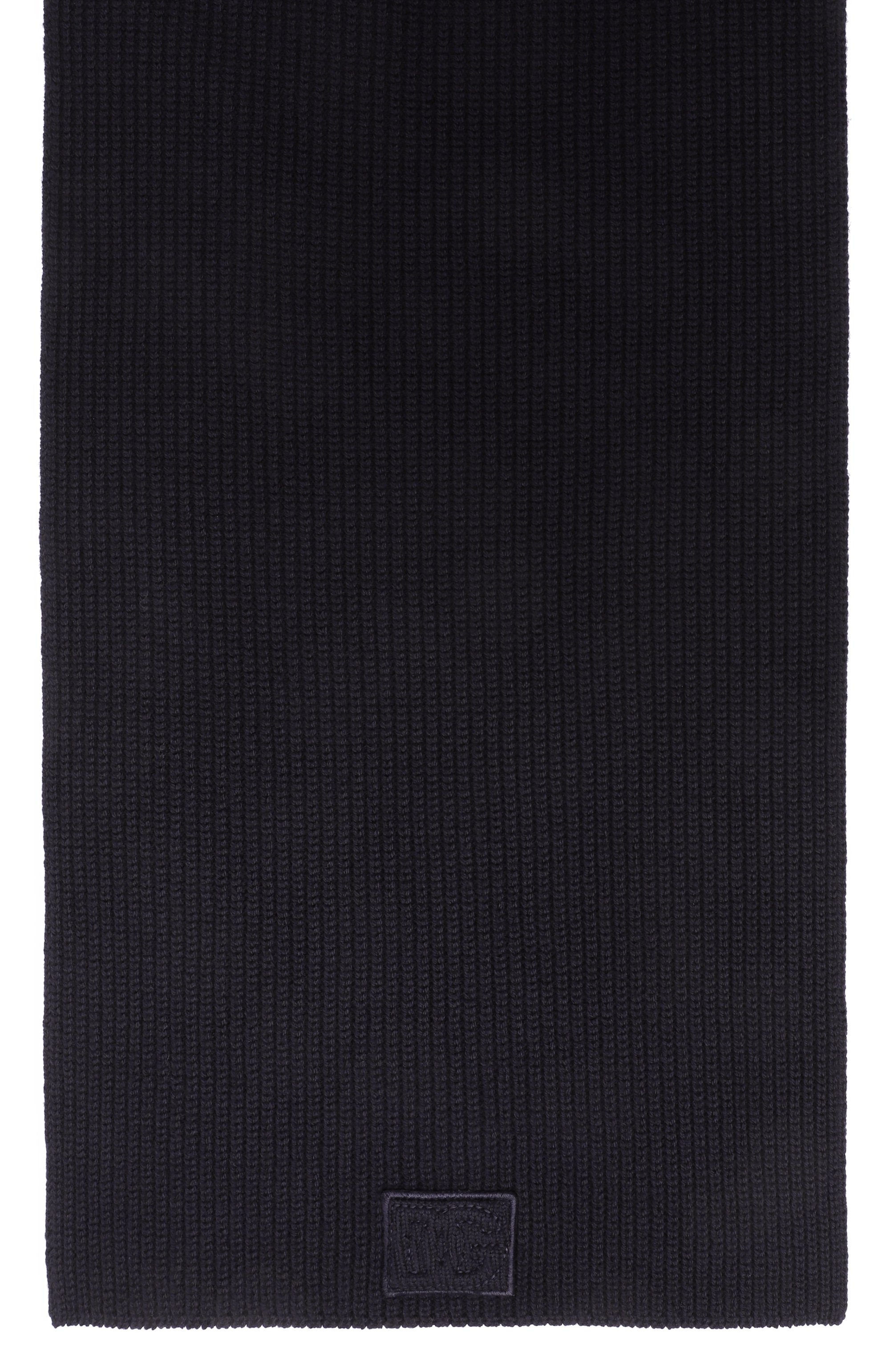 Шерстяной шарф DOLCE & GABBANA темно-синего цвета по цене 42100 руб., арт. GX13KZ/JDVCI, фото 4 Шерстяной шарф DOLCE & GABBANA, арт. GX13KZ/JDVCI, фото 4