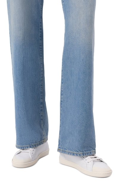 Кожаные кеды gym SAINT LAURENT белого цвета по цене 84750 руб., арт. 819501/00N00, фото 2 Кожаные кеды gym SAINT LAURENT, арт. 819501/00N00, фото 2