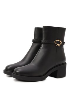 Женские кожаные ботильоны ribbon dumont 45 GIANVITO ROSSI черного цвета, арт. G73281.45G0M.VGINER0 | Фото 1 (Каблук высота: Средний; Материал внешний: Натуральная кожа; Подошва: Платформа; Материал внутренний: Натуральная кожа; Каблук тип: Устойчивый; Материал утеплителя: Без утеплителя)