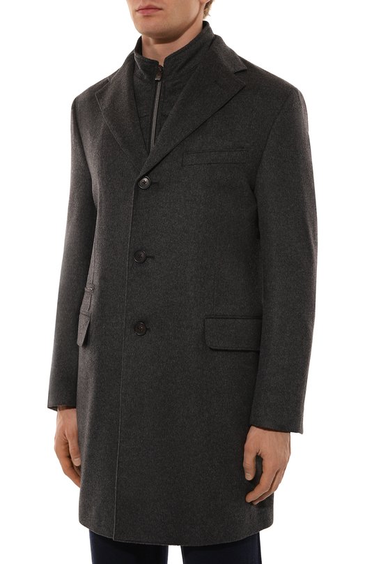 Шерстяное пальто Corneliani 941508-9412321 Серый  941508-9412321 Фото 3