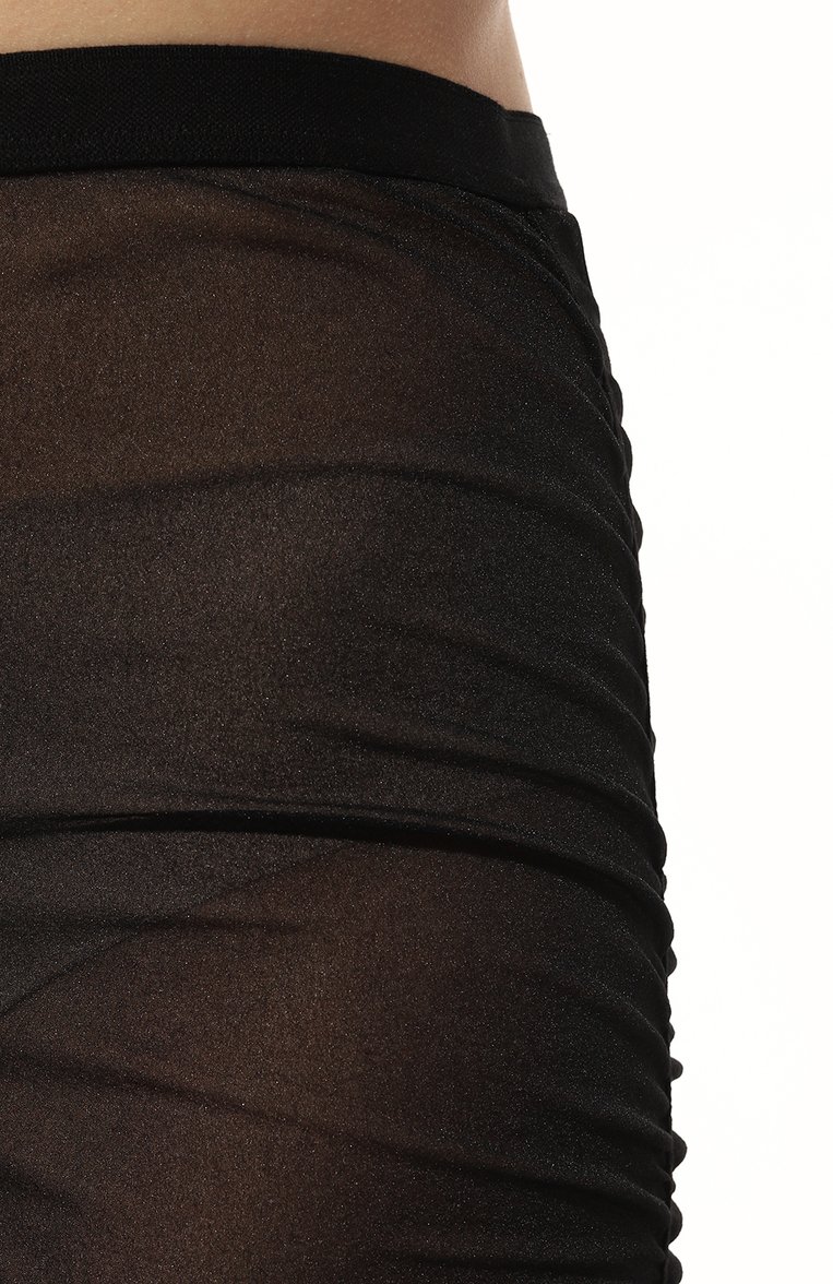 Женские брюки RICK OWENS LILIES черного цвета, арт. LI01D6335/0T | Фото 5 (Материал внешний: Синтетический материал; Силуэт Ж (брюки и джинсы): Расклешенные; Стили: Гранж; Женское Кросс-КТ: Брюки-одежда; Длина (брюки, джинсы): Стандартные)