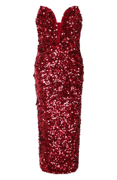 Женское платье с отделкой пайетками SELF-PORTRAIT, арт. RS25044MR