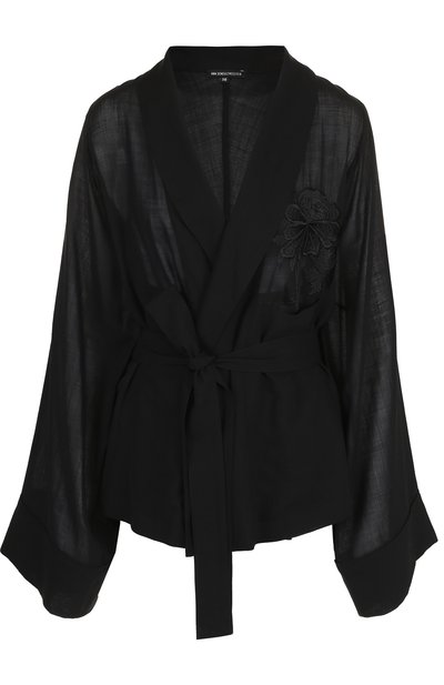 Шерстяной жакет с поясом и декоративной вышивкой ANN DEMEULEMEESTER, арт. 1801-1830-P-116-099, фото 1