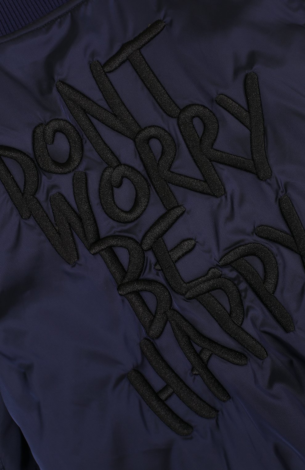 Бомбер с вышивкой на спине SOMETIME SOON синего цвета по цене 8295 руб., арт. 72130170, фото 3 Бомбер с вышивкой на спине SOMETIME SOON, арт. 72130170, фото 3