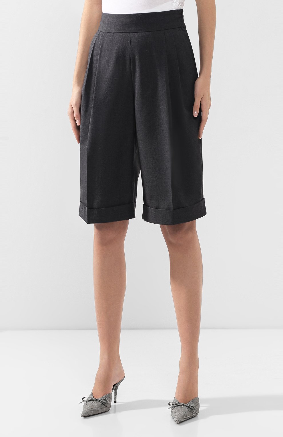 Шорты из с меси хлопка и шерсти DRIES VAN NOTEN, арт. 192-10937-8285, фото 3