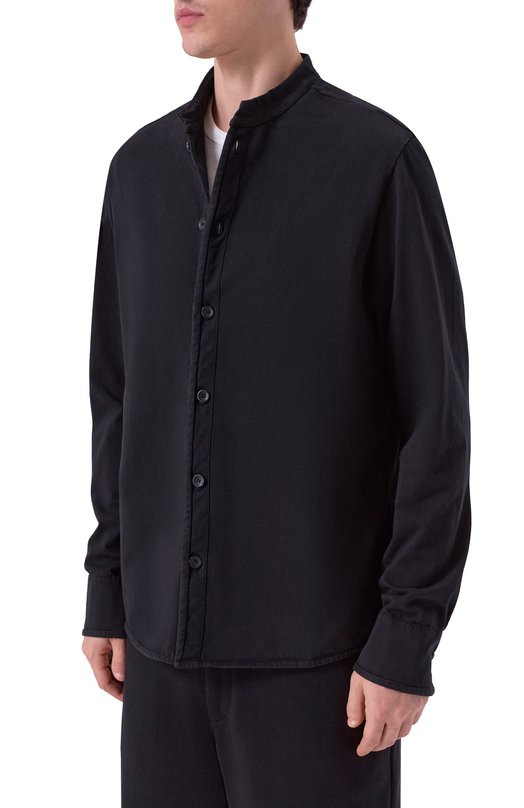 Хлопковая рубашка Hannes Roether TRI29SEY.211.242.215 Чёрный  TRI29SEY.211.242.215 Фото 3