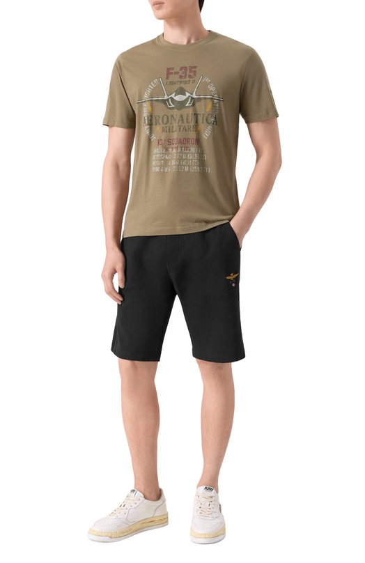 Хлопковые шорты Aeronautica Militare BF0032UF00674 Чёрный  BF0032UF00674 Фото 2
