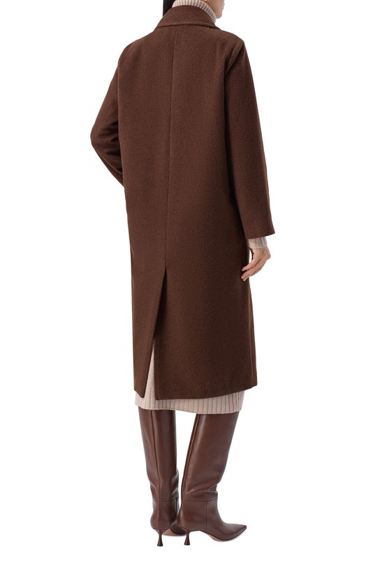 Шерстяное пальто Weekend Max Mara ZUF0L0_ Коричневый  ZUF0L0_ Фото 4
