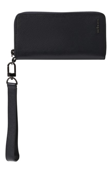 Мужской кожаное портмоне KITON синего цвета, арт. UPEA018N0122802 | Фото 1 (Нос: Не проставлено; Материал сплава: Проставлено; Материал: Натуральная кожа)