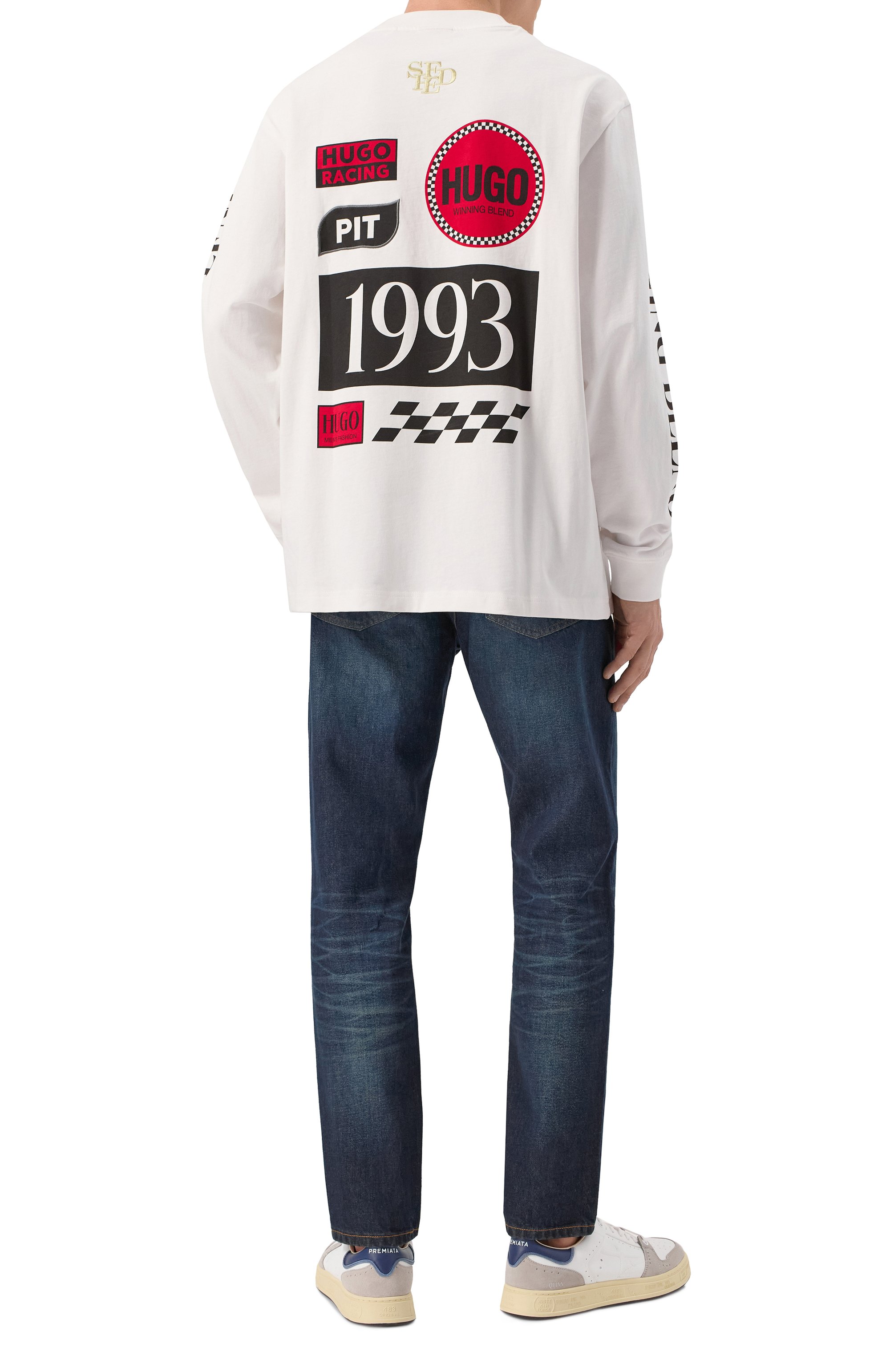 Хлопковый лонгслив HUGO, арт. 50531250, фото 2