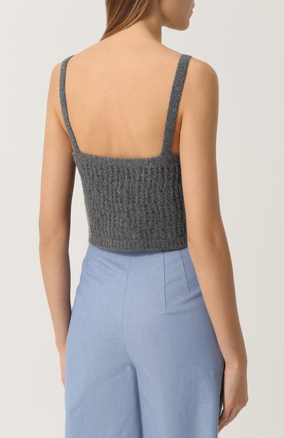 Шерстяной кроп-топ на тонких бретельках ISA ARFEN, арт. KN32 AW17 C0SY CL0CHARD W00L, фото 4