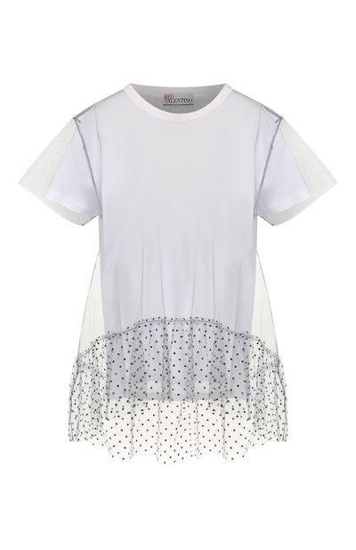 Женская хлопковая футболка REDVALENTINO, арт. TR3MG05N/4YB
