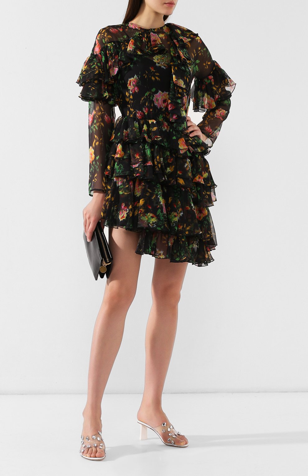 Платье с принтом MSGM разноцветного цвета по цене 107500 руб., арт. 2743MDA20 195707, фото 2 Платье с принтом MSGM, арт. 2743MDA20 195707, фото 2