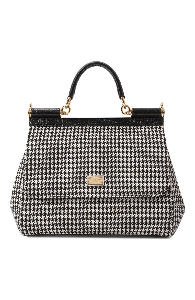 Женская черно-белая сумка sicily medium DOLCE & GABBANA купить в ...