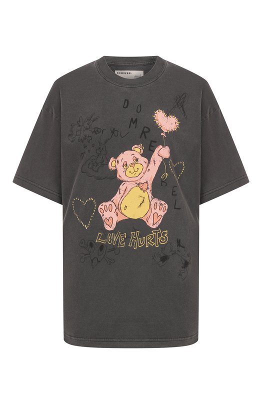 Хлопковая футболка DOMREBEL BALL00N T-SHIRT Серый BALL00N T-SHIRT