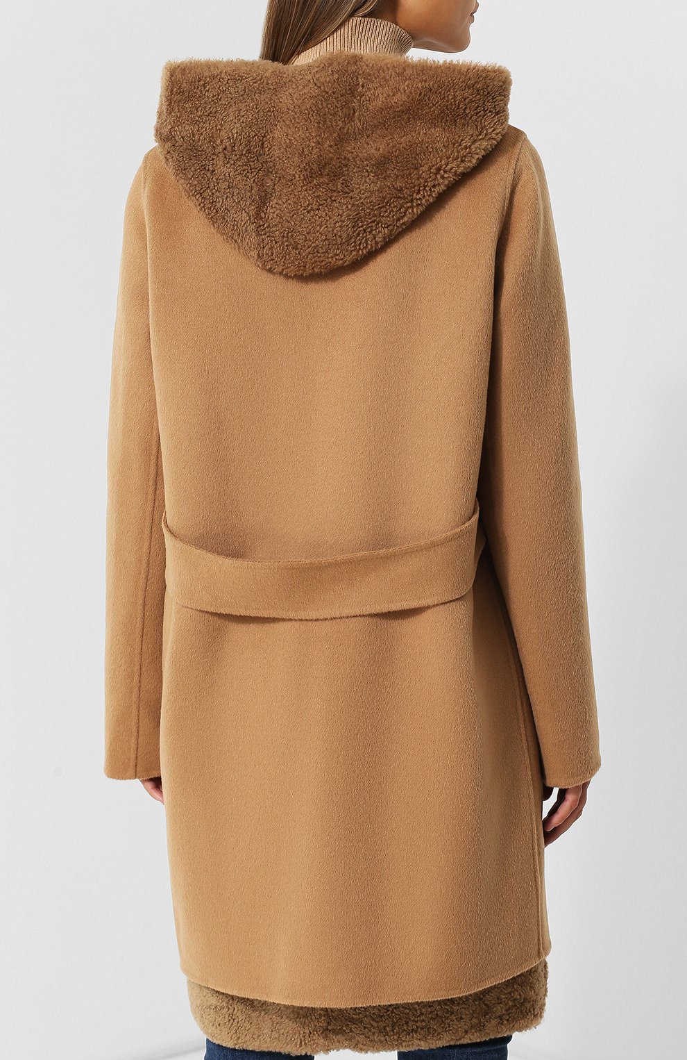 Шерстяная дубленка с жилетом из овчины YVES SALOMON, арт. 9WYM00988CDPL, фото 4