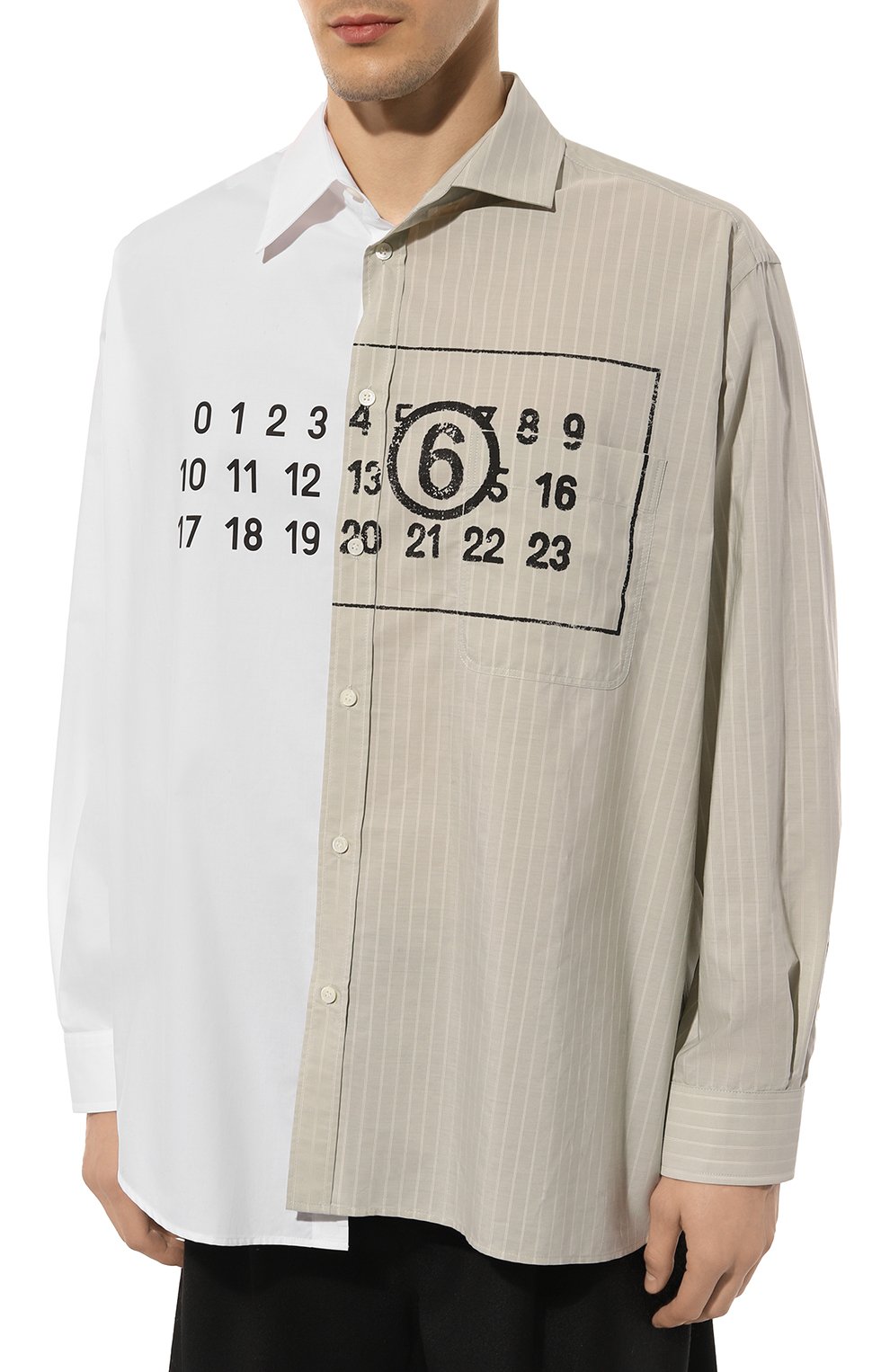 Хлопковая рубашка MM6, арт. SH0DT0016/MTN014, фото 3