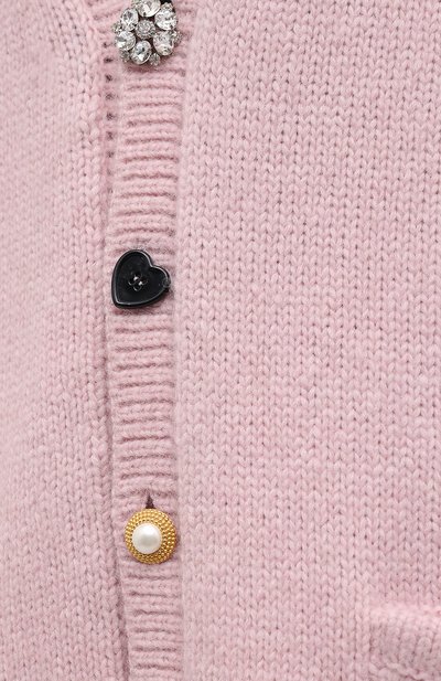 Кардиган VETEMENTS розового цвета по цене 99850 руб., арт. WE51KN500P 1399/BABY PINK, фото 5 Кардиган VETEMENTS, арт. WE51KN500P 1399/BABY PINK, фото 5