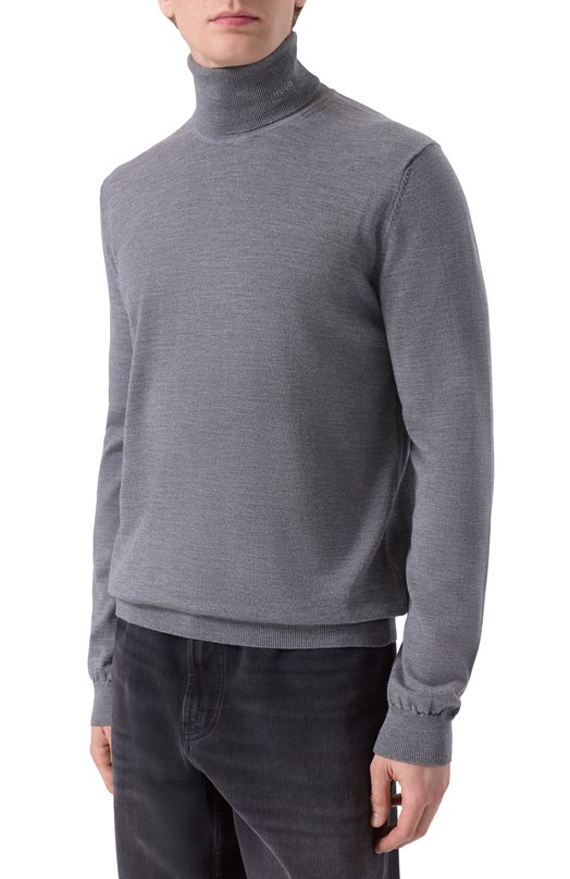 Шерстяная водолазка HUGO 50474174 Серый  50474174 Фото 3